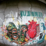 Arte no viaduto da Av. João Durval, com os grafiteiros Coelho e Don Guto. Foto: Instagram do autor