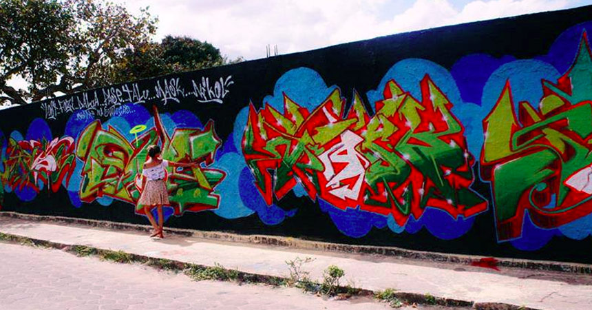 Grafiteiros de todo o Brasil e do exterior no evento Grafitti Arte Feira