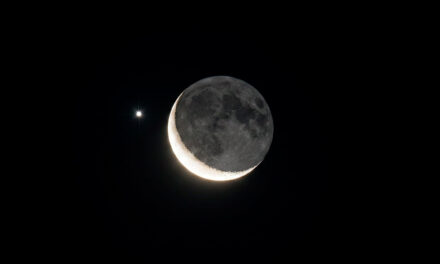 A Lua, Vênus e o céu da Feira